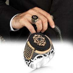eJOYA Onix Taşlı Gümüş Erkek Yüzük 114279