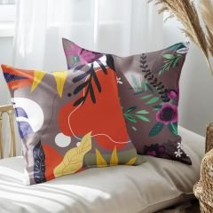 eJOYA Modern Tasarımlı 2'li Yastık İçi Ve Kırlent Kılıfı 45cm 113574
