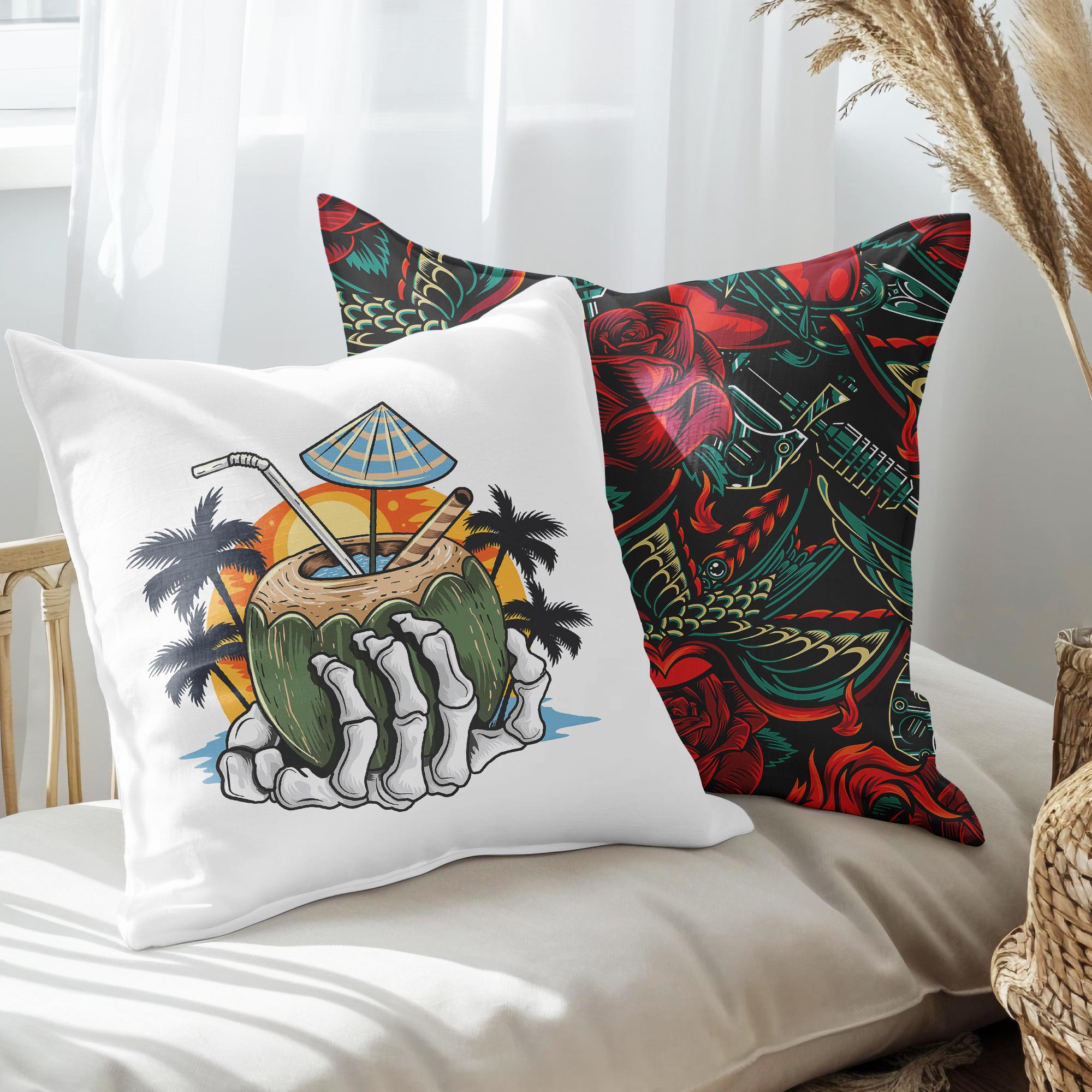 eJOYA Modern Tasarımlı 2'li Yastık İçi Ve Kırlent Kılıfı 45cm 113576