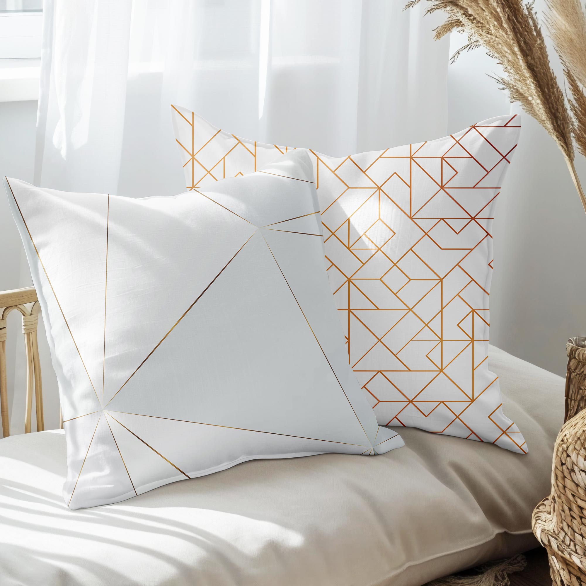 eJOYA Modern Tasarımlı 2'li Yastık İçi Ve Kırlent Kılıfı 45cm 113577