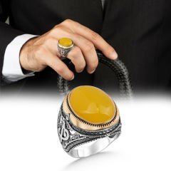 eJOYA AkikTaşlı Gümüş Erkek Yüzük 114284