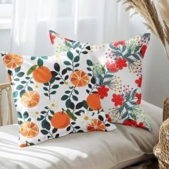 eJOYA Portakal Tasarımlı 2'li Yastık İçi Ve Kırlent Kılıfı 45cm 113578