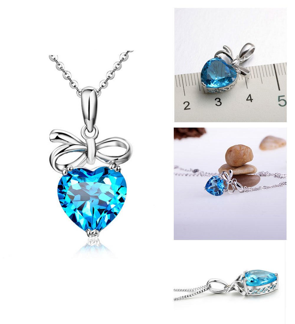 eJOYA Altın Topaz Kalp Kolye 78300