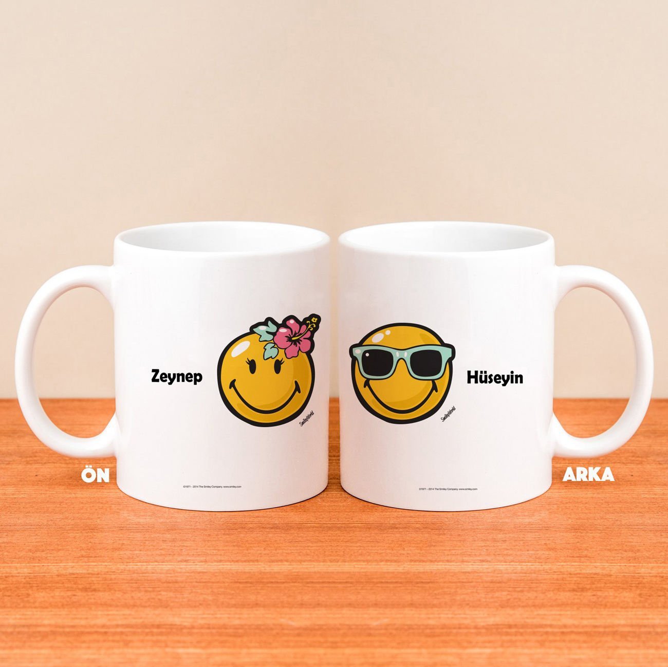 eJOYA Kişiye Özel Smiley Kupa Bardak 80201