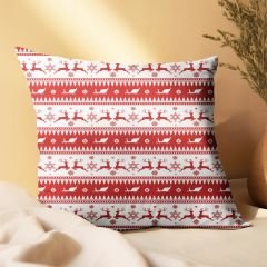 eJOYA Yeni Yıla ÖzelGeyik Tasarımlı 2'li Yastık İçi Ve Kırlent Kılıfı 45cm 113586