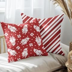 eJOYA Yeni Yıla ÖzelNoel Baba Tasarımlı 2'li Yastık İçi Ve Kırlent Kılıfı 45cm 113588