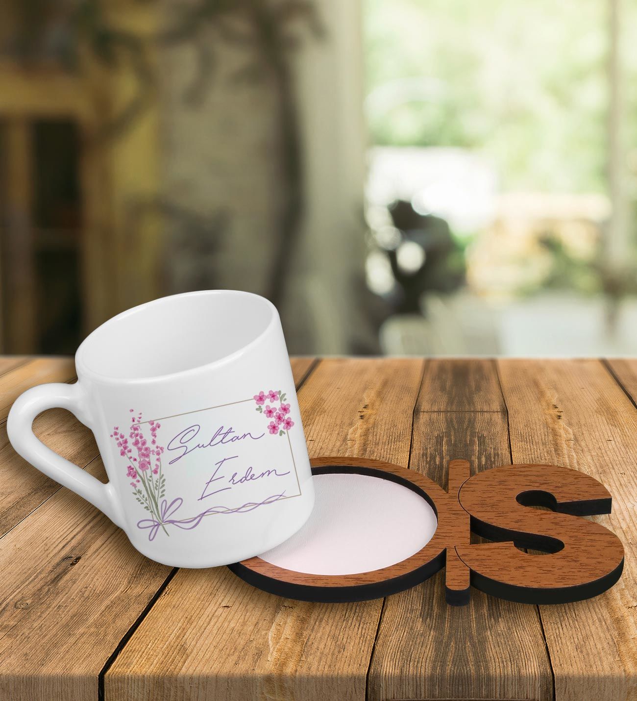 eJOYA Kişiye Özel Türk Kahvesi Fincanı Ve Harfli Fincan Altlığı 101362
