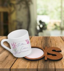 eJOYA Kişiye Özel Türk Kahvesi Fincanı Ve Harfli Fincan Altlığı 101362