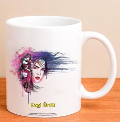 eJOYA Kişiye Özel Wonder Woman Figürlü Kupa Bardak 80211