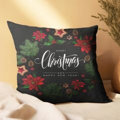 eJOYA Yeni Yıla Özel Tasarımlı 2'li Yastık İçi Ve Kırlent Kılıfı 45cm 113599