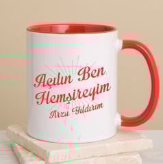 eJOYA Kişiye Özel Açılın Ben Hemşireyim Kırmızı Kulplu Kupa Bardak 80232