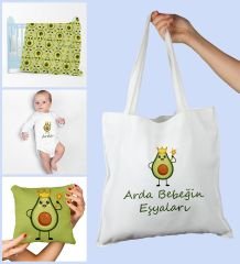 eJOYA Bebeklere Özel Çantasında Kişiye Özel Battaniye Yastık Ve Zıbın Bebek Hediye Seti 109854