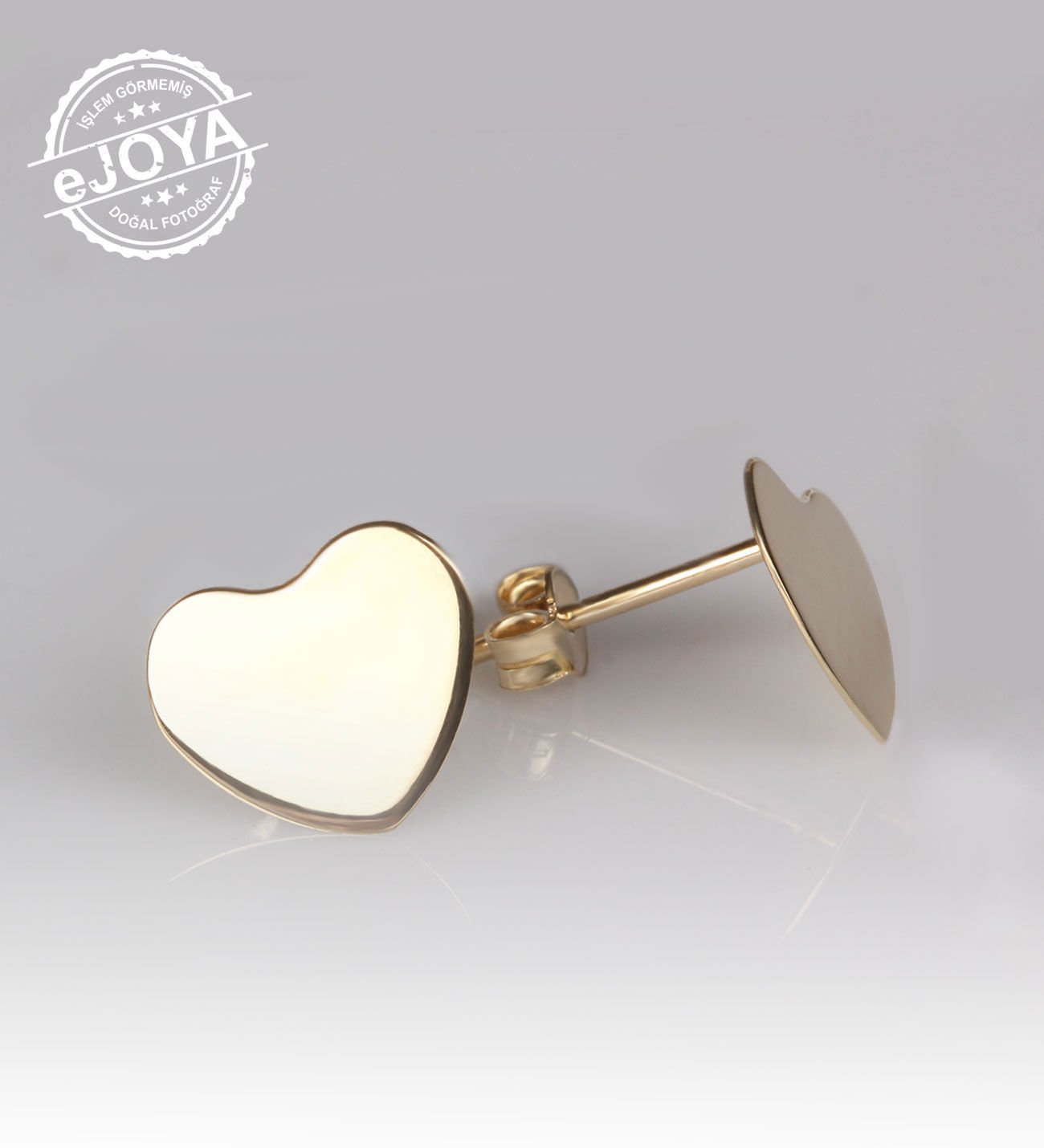 eJOYA Altın Kalp Küpe 77092