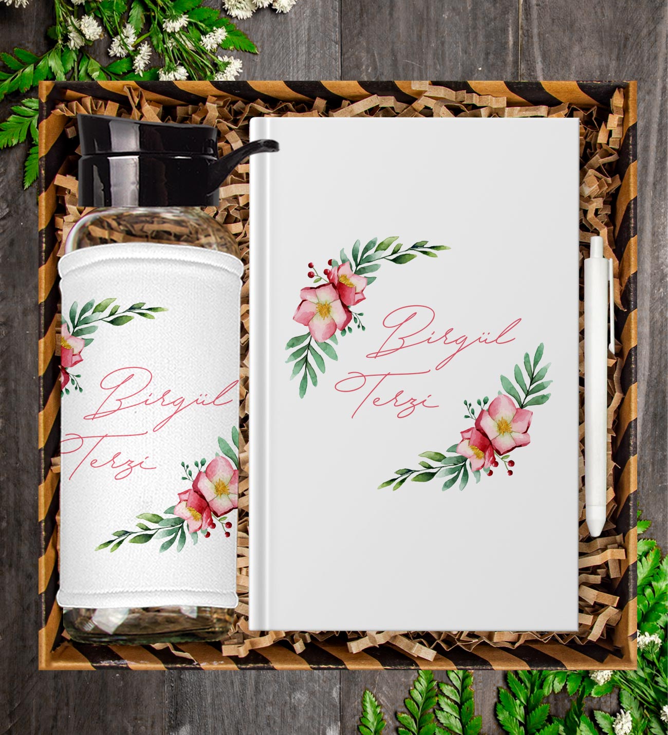 eJOYA Kişiye Özel Tasarım Defter Kalem Ve Matara Hediye Seti 104609