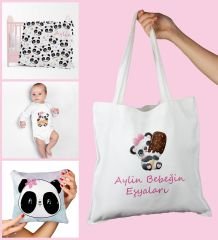 eJOYA Bebeklere Özel Çantasında Kişiye Özel Battaniye Yastık Ve Zıbın Bebek Hediye Seti 109859