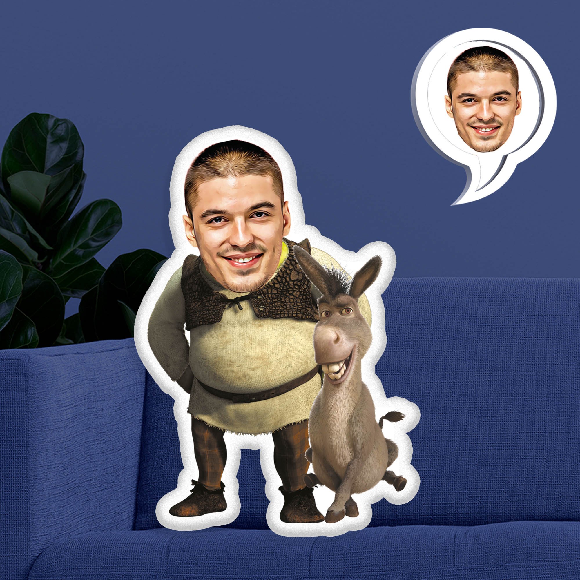 eJOYA Kişiye Özel Fotoğraflı Çizgi Karakter Yastık 116189