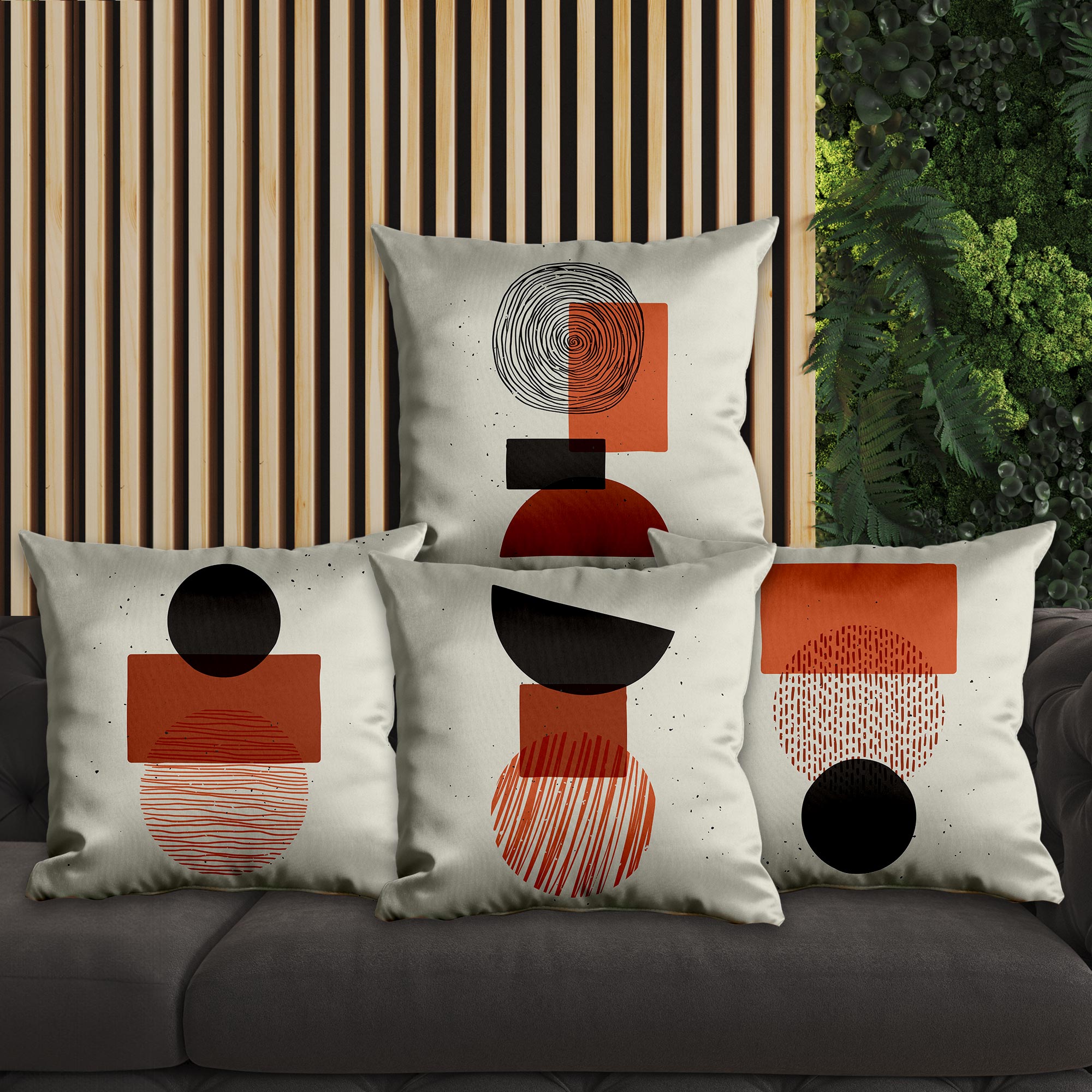 eJOYA Modern Tasarımlı 4'lü Yastık İçi Ve Kırlent Kılıfı 45cm 113636