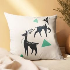 eJOYA Geyik Tasarımlı 4'lü Yastık İçi Ve Kırlent Kılıfı 45cm 113637