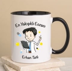 eJOYA Kişiye Özel En Yakışıklı Eczacı Kupa Bardak 80261