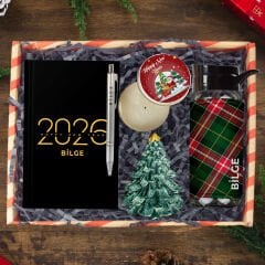 eJOYA Kişiye Özel Hoş Geldin 2026 & Ekose Tasarım Yeni Yıl Hediye Kutusu 112672