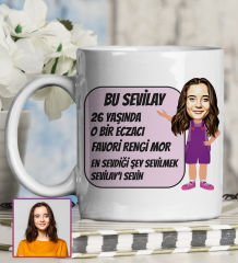 eJOYA Kişiye Özel Karikatür Tasarım Kupa Bardak 95641