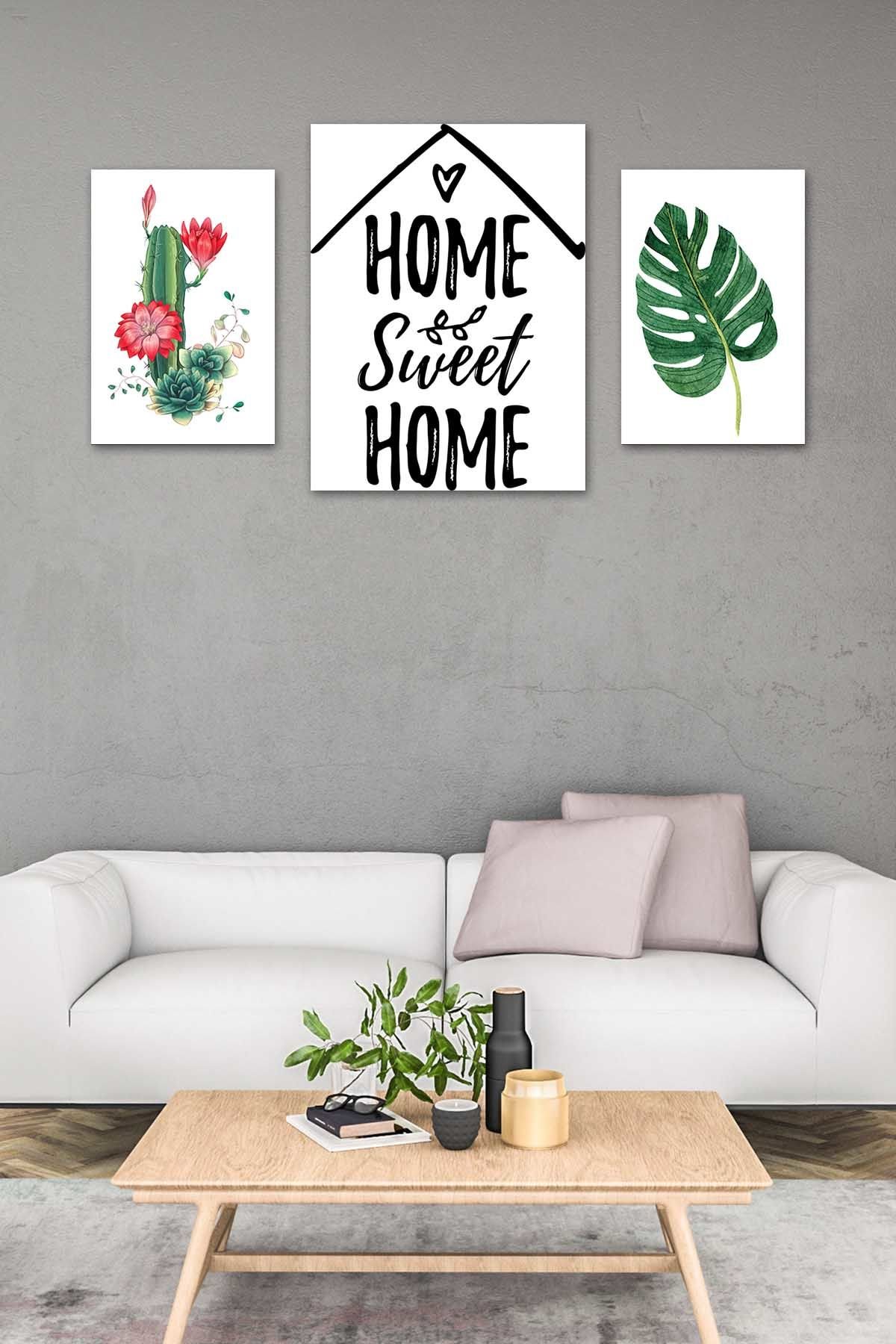 eJOYA Home Sweet Home 3'lü Tablo Seti 87923