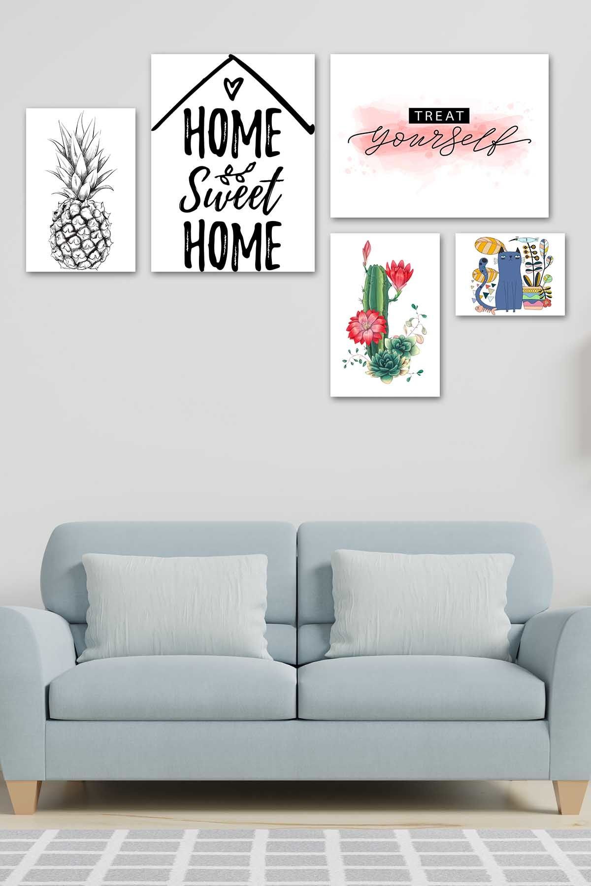 eJOYA Home Sweet Home 5'li Tablo Seti 87925