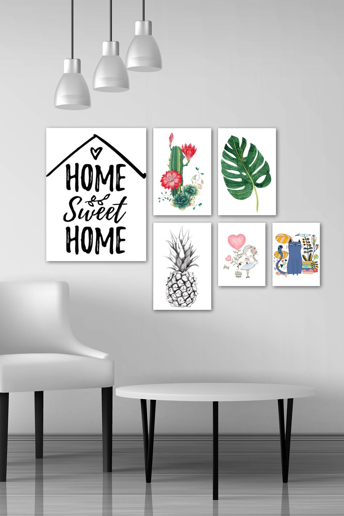 eJOYA Home Sweet Home 6'li Tablo Seti 87926