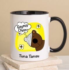eJOYA Kişiye Özel Geçmiş Olsun Siyah Kulplu Kupa Bardak 80277