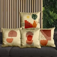eJOYA Modern Tasarımlı 4'lü Yastık İçi Ve Kırlent Kılıfı 45cm 113648