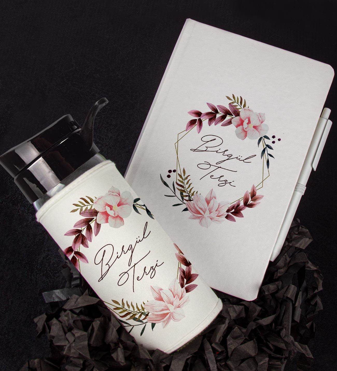 eJOYA Kişiye Özel Tasarım Defter Kalem Ve Matara Hediye Seti 104637