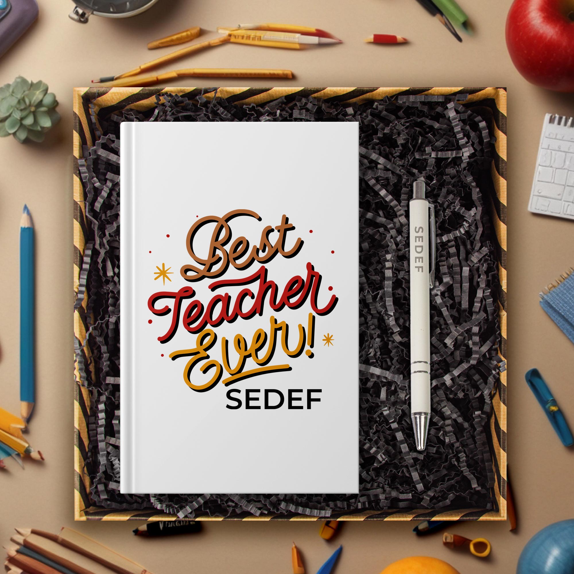 eJOYA Öğretmenlere Özel Tasarım Defter & Kalem & Hediye Kutusu 114364