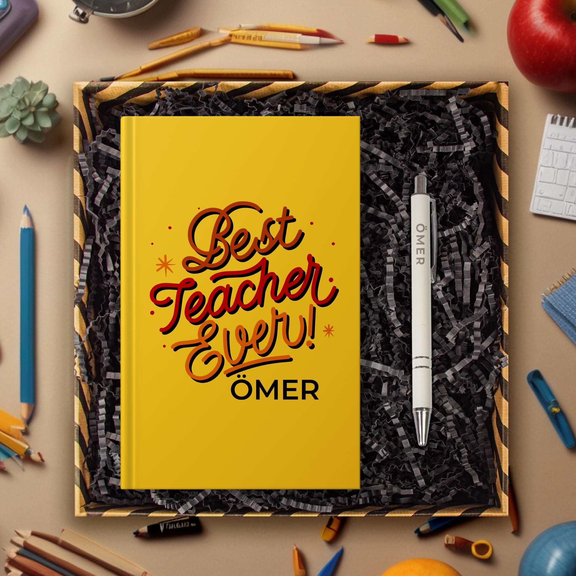 eJOYA Öğretmenlere Özel Tasarım Defter & Kalem & Hediye Kutusu 114365