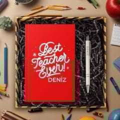 eJOYA Öğretmenlere Özel Tasarım Defter & Kalem & Hediye Kutusu 114367