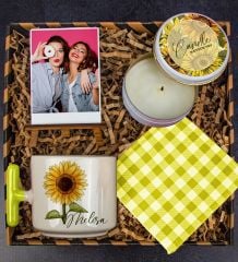 eJOYA Kişiye Özel Latte Kupa & Mum & Fotoğraflık & Bardak Altlığı Hediye Kutusu 112811