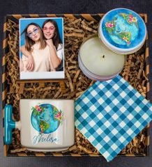 eJOYA Kişiye Özel Latte Kupa & Mum & Fotoğraflık & Bardak Altlığı Hediye Kutusu 112812