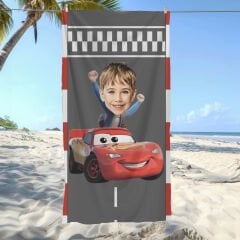 eJOYA Kişiye Özel Fotoğraflı Şimşek Araba Plaj ve Spor Havlusu 116197