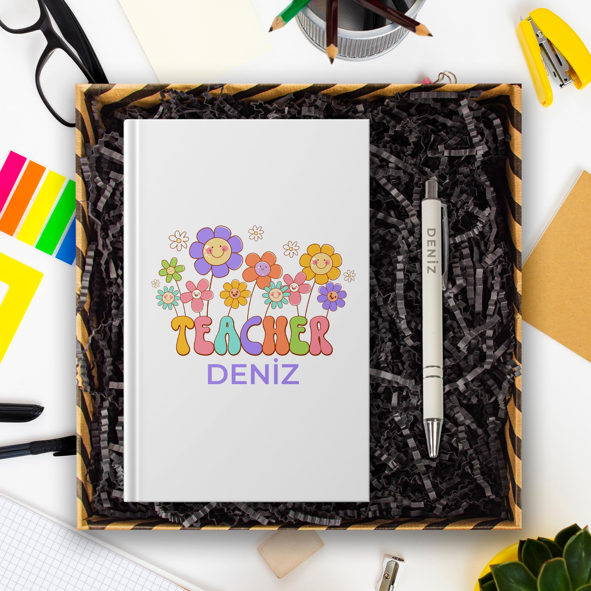 eJOYA Öğretmenlere Özel Tasarım Defter & Kalem & Hediye Kutusu 114373