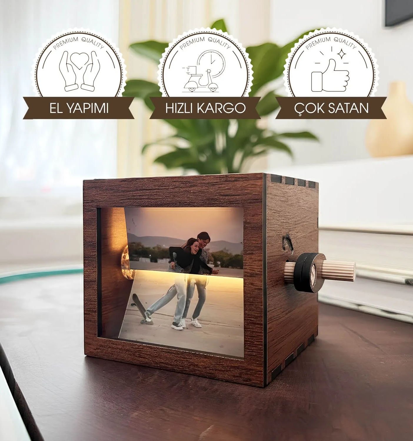 eJOYA Kişiye Özel Fotoğraflı Fotobox Işıklı Döner Albüm 116198