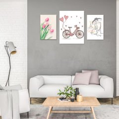 eJOYA Flamingo 4'lü Tablo Seti 88008