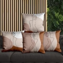 eJOYA Modern Tasarımlı 4'lü Yastık İçi Ve Kırlent Kılıfı 45cm 113669