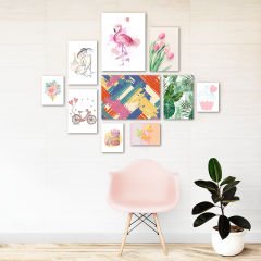 eJOYA Flamingo 10'lu Tablo Seti 88013