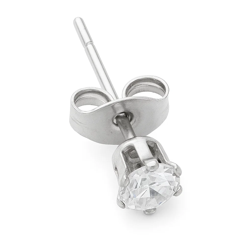 eJOYA Tek Taş Çelik Erkek Küpe 73767