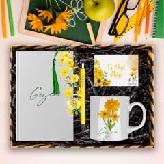 eJOYA Kişiye Özel Tasarım Defter & Kalem & Kupa & Akrilik Kitap Ayracı Hediye Kutusu 114381