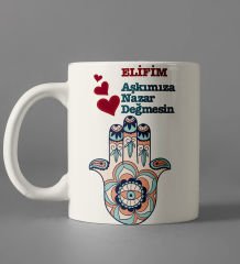 eJOYA Kişiye Özel Aşkımıza Nazar Değmesin Kupa Bardak 80500
