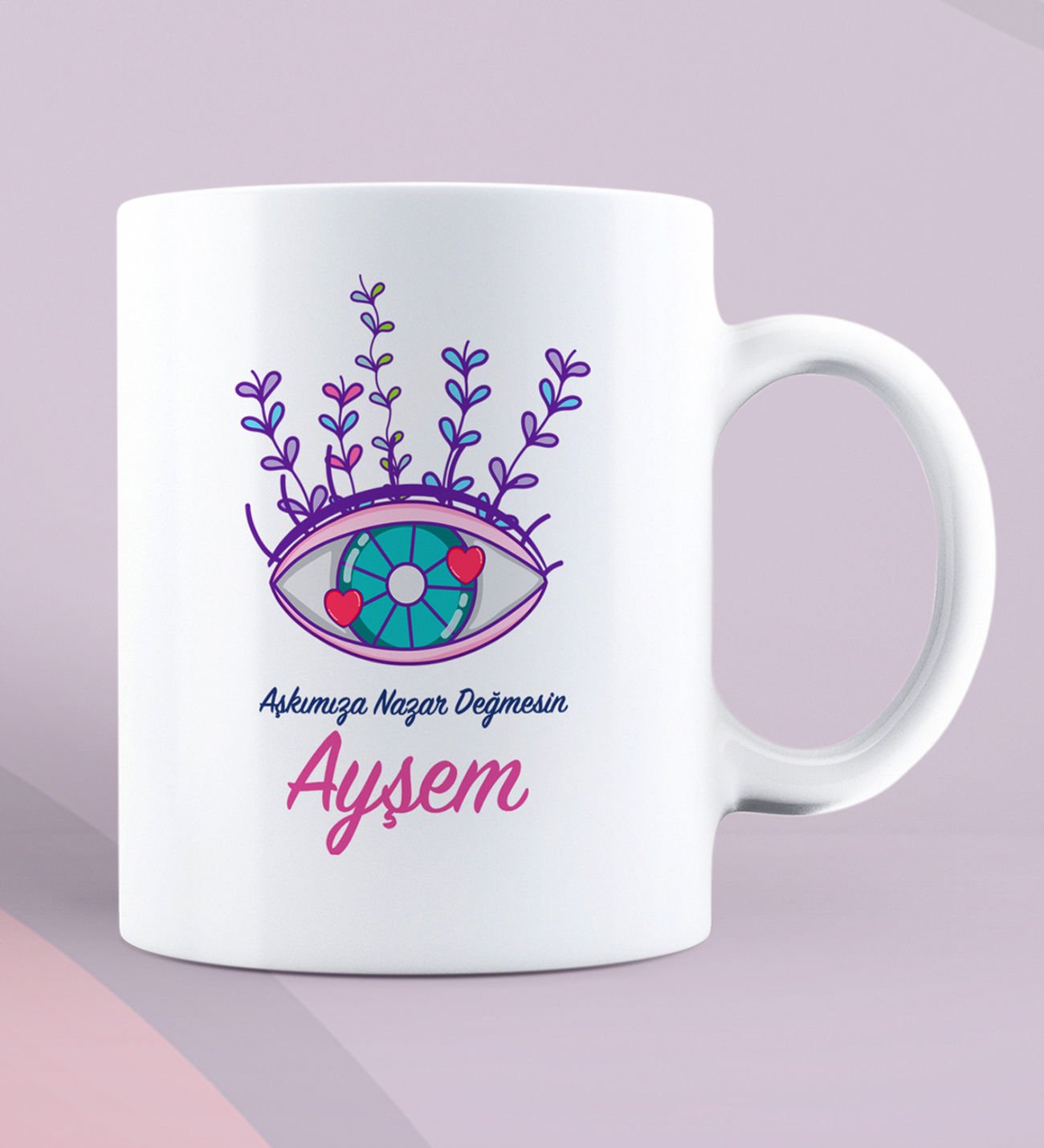 eJOYA Kişiye Özel Aşkımıza Nazar Değmesin Kupa Bardak 80501