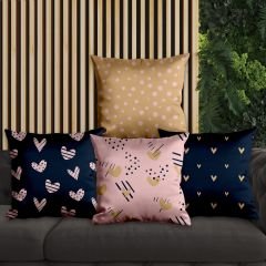 eJOYA Kalp Tasarımlı 4'lü Yastık İçi Ve Kırlent Kılıfı 45cm 113681
