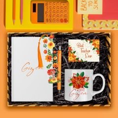 eJOYA Öğretmenlere Özel Tasarım Defter & Kalem & Kupa & Akrilik Kitap Ayracı Hediye Kutusu 114388