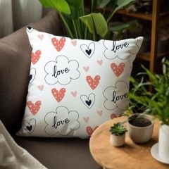 eJOYA Kalp Tasarımlı 4'lü Yastık İçi Ve Kırlent Kılıfı 45cm 113689