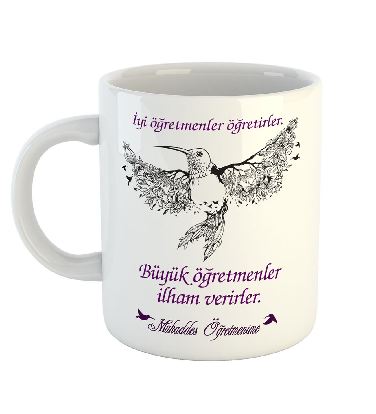 eJOYA Kişiye Özel Büyük Öğretmenler İlham Verir Temalı Kupa Bardak 80612